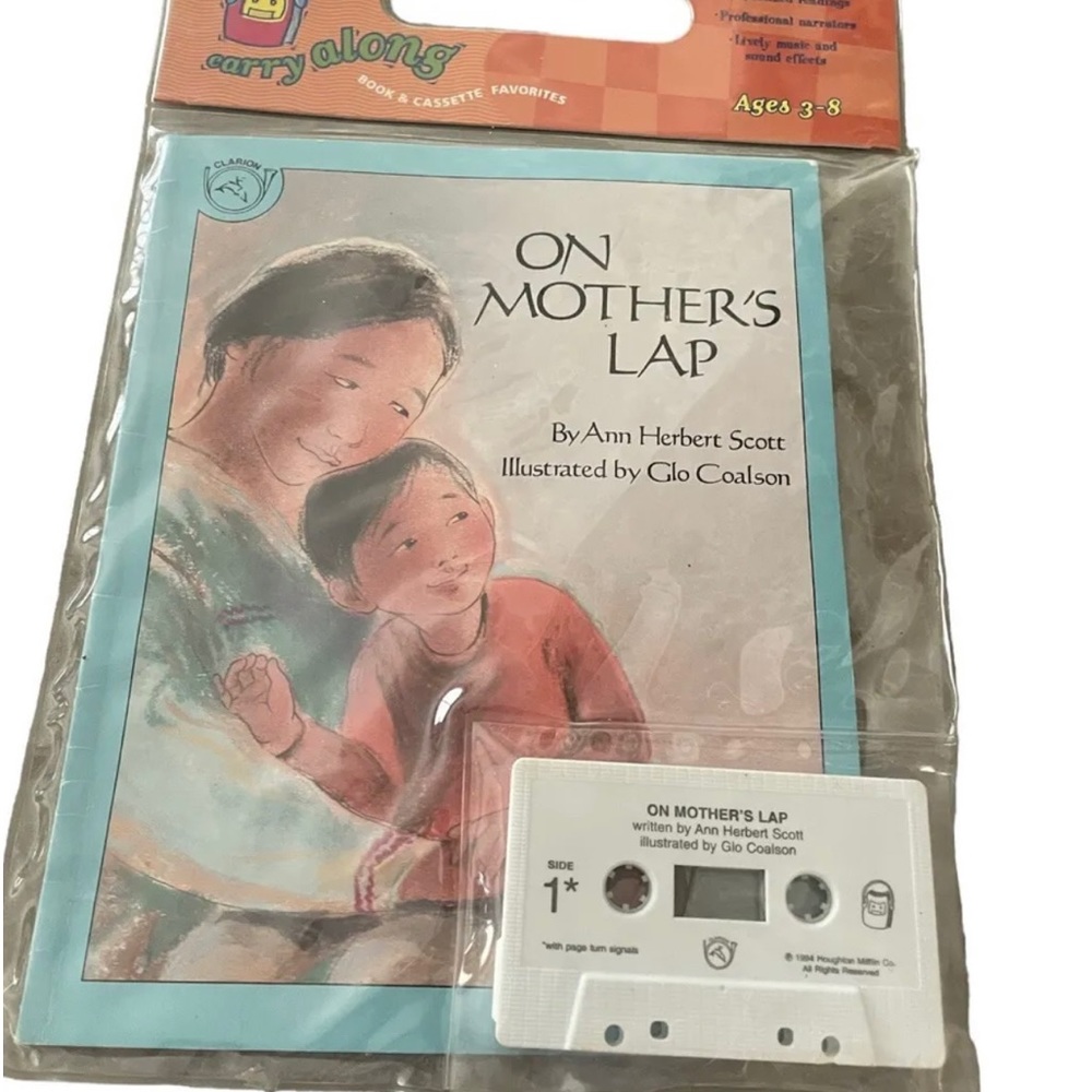 Vintage Book With Cassette On Mother’s Lap NOS
